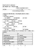 Đề kiểm tra học kỳ II môn Tiếng anh lớp 4